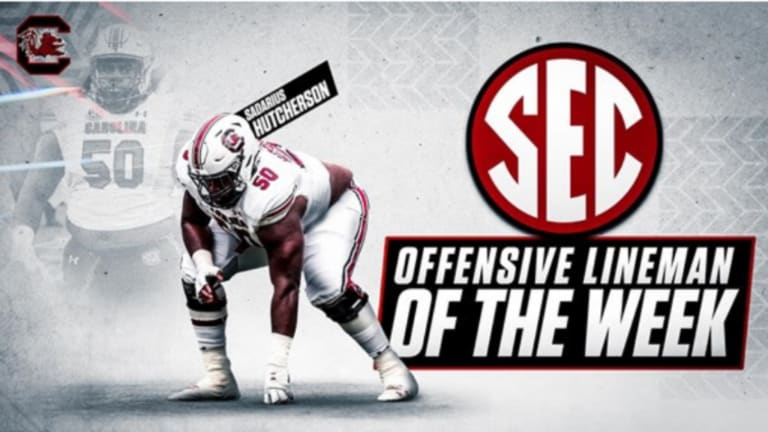 Hutcherson Named SEC Offensive Lineman Of The Week
